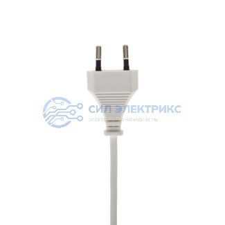 фото Сетевой шнур 2х0,75 мм², 1,8 м белый REXANT