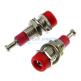 Штекер (гнездо, клемма) Z008 2mm panel jack RED фото Штекер (гнездо, клемма) Z008 2mm panel jack RED