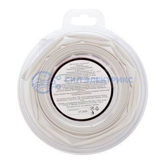 Трубка термоусаживаемая ТУТ нг 4,0/2,0мм, белая, ролик 2,44м REXANT фото Трубка термоусаживаемая ТУТ нг 4,0/2,0мм, белая, ролик 2,44м REXANT