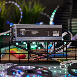фото Источник питания AC 110-250V/DC 12V 8,4А 100W с проводами влагозащищенный (IP67)