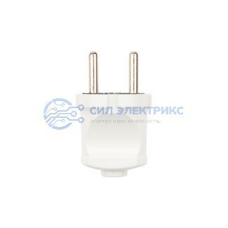 фото Вилка прямая без з/к 6А белая REXANT