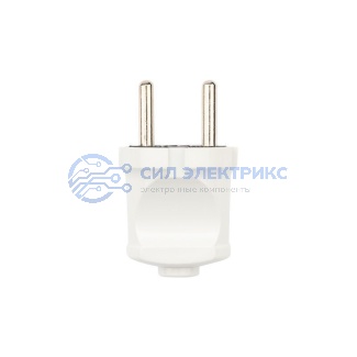 фото Вилка прямая без з/к 6А белая REXANT