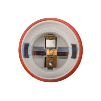 фото Патрон E27 силиконовый со шнуром 1 м красный REXANT