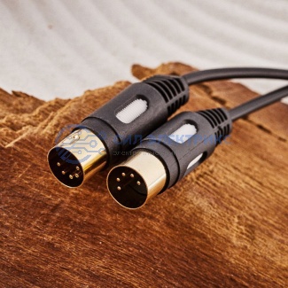 фото Шнур DIN 5 Pin - DIN 5 Pin, 1,5м (GOLD) REXANT