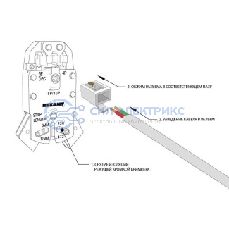 Разъем телефонный UTP, RJ-11 (6P2C), CAT 3 PROconnect фото Разъем телефонный UTP, RJ-11 (6P2C), CAT 3 PROconnect