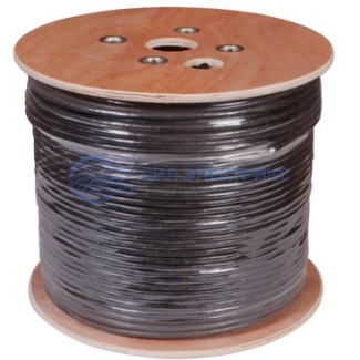 Кабель витая пара U/UTP, CAT 5е, PE, 10PR, 24AWG, OUTDOOR, SOLID, черный, 305м, РФ REXANT фото Кабель витая пара U/UTP, CAT 5е, PE, 10PR, 24AWG, OUTDOOR, SOLID, черный, 305м, РФ REXANT