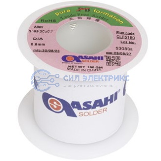 фото Припой оловянно-медный Sn99.3/CU0.7 d0.8mm 100g ASAHI
