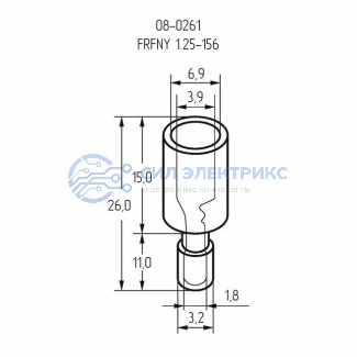 фото Разъем штекерный полностью изолированный гнездо 4 мм 0.5-1.5 мм² (РШПи-м 1.5-4/РшИмп 1,25-5-4) красный REXANT